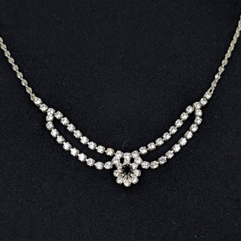 V. Dainty Rhinestone Necklace - Picture 3 of 7